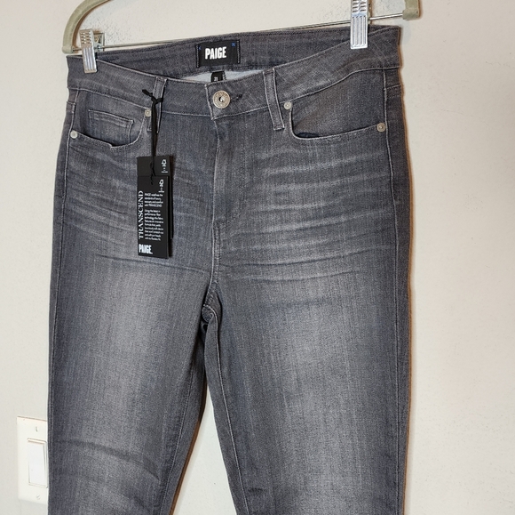 NWT Paige Verdugo skinny ankle grey stretch jeans.  Women's size 31 or 12 - Picture 13 of 14